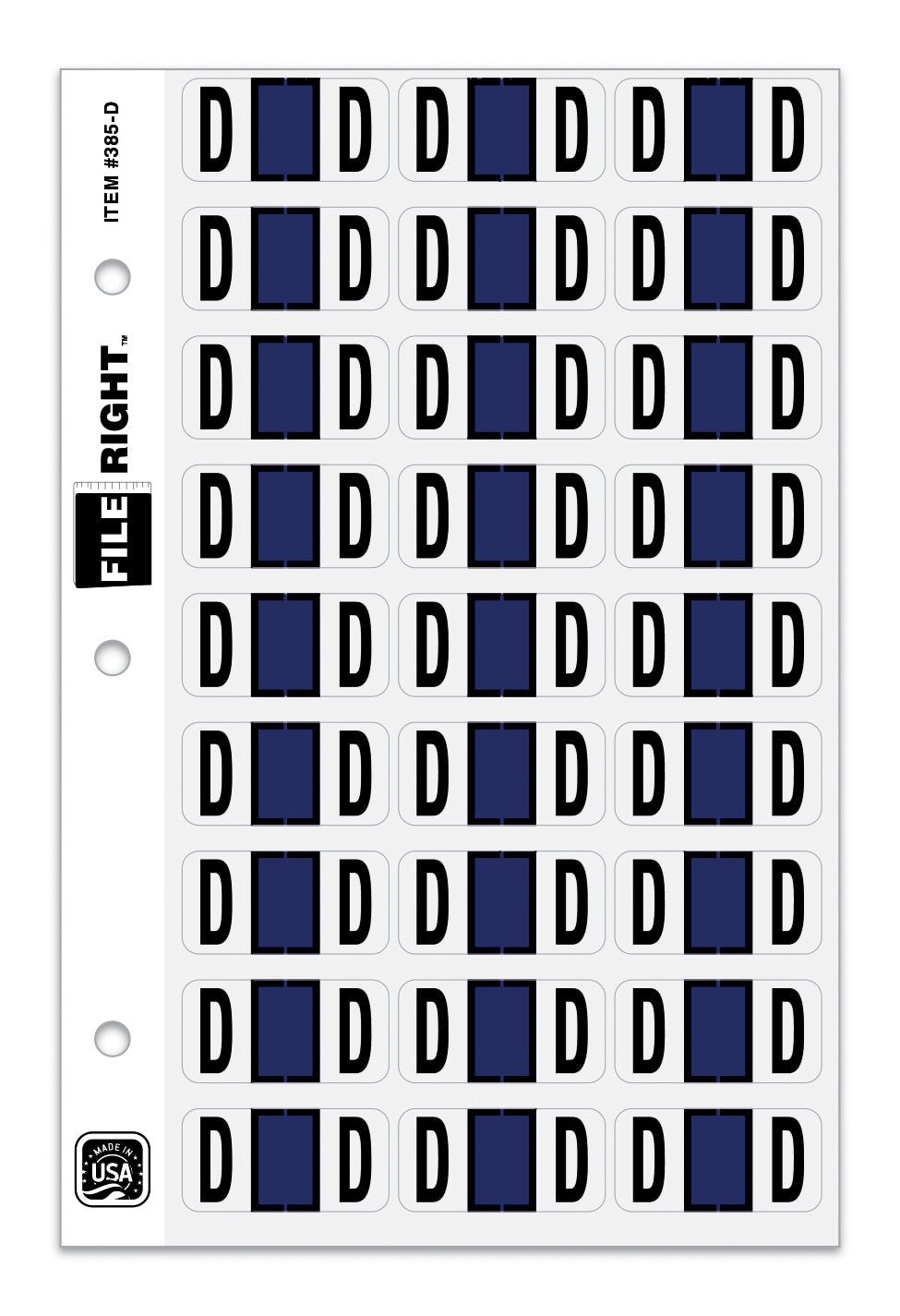 File Right Color-Code Alphabet Labels - Ringbook