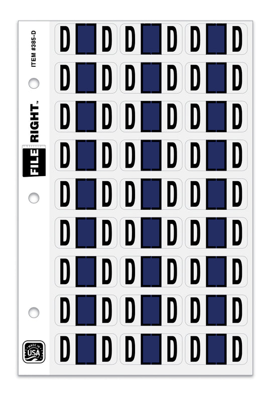 File Right Color-Code Alphabet Labels - Ringbook