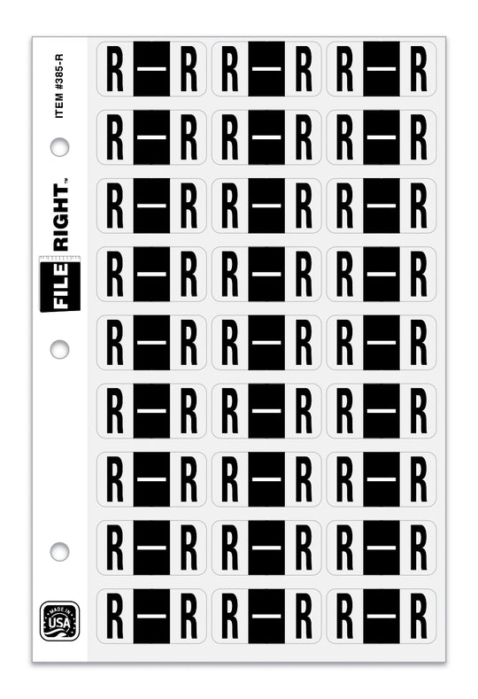 File Right Color-Code Alphabet Labels - Ringbook