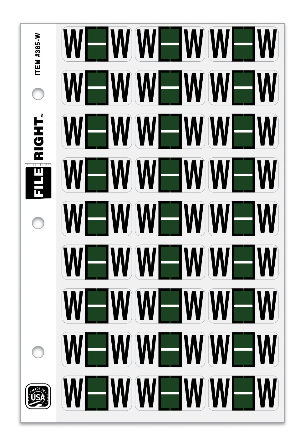 File Right Color-Code Alphabet Labels - Ringbook