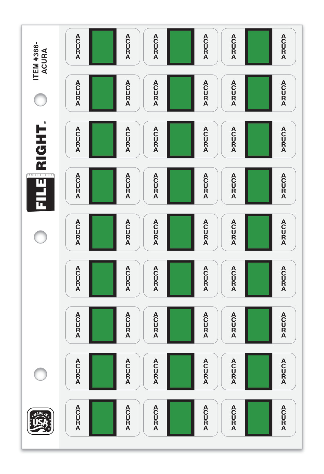 File Right Color-Code Auto-Makes - Ringbook