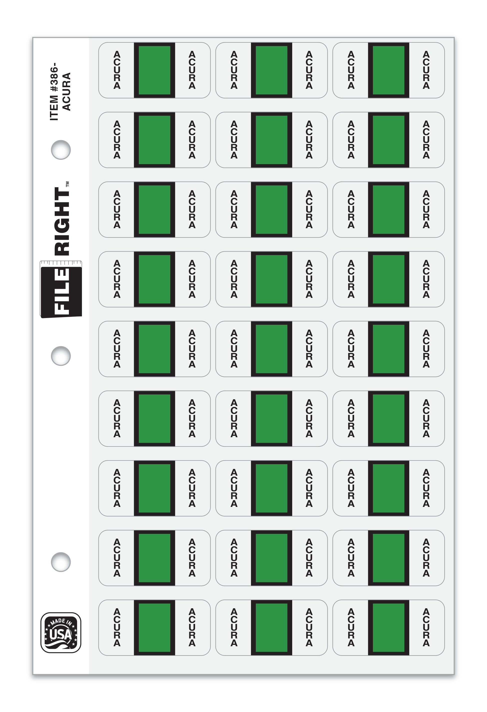 File Right Color-Code Auto-Makes - Ringbook