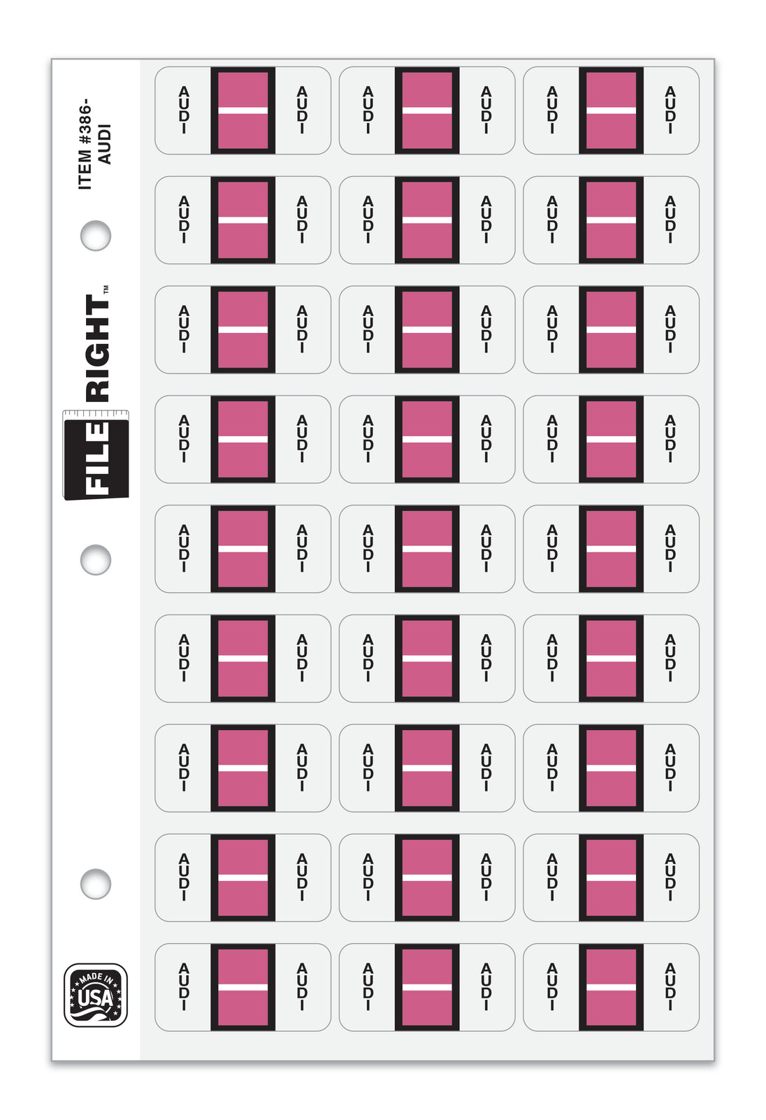 File Right Color-Code Auto-Makes - Ringbook