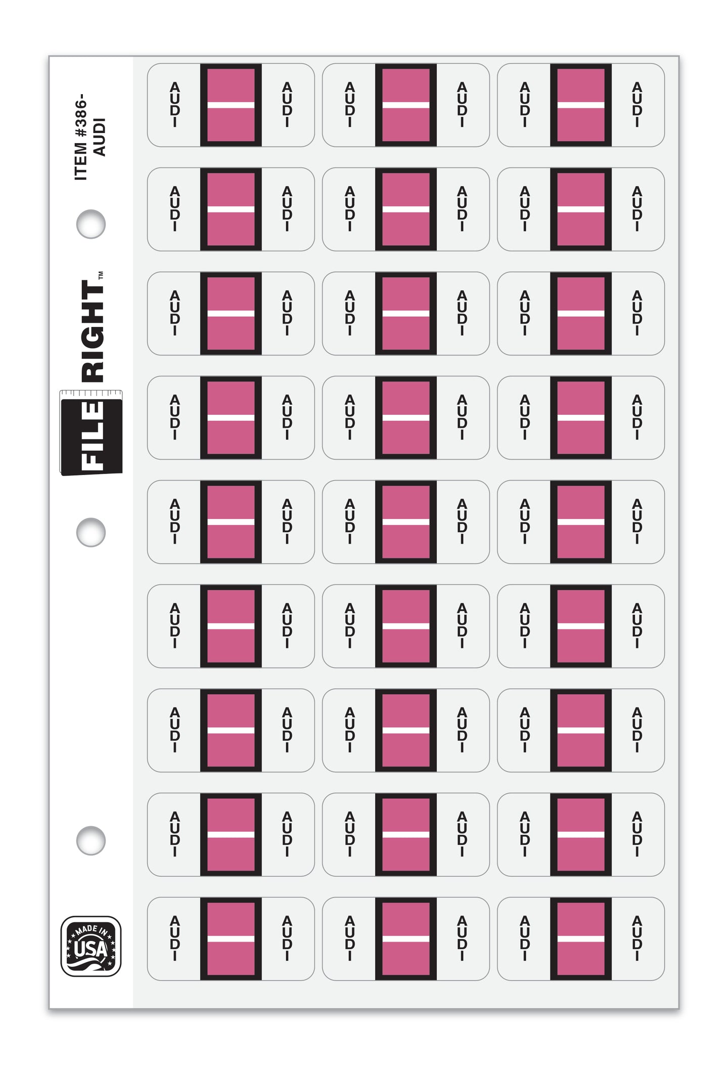 File Right Color-Code Auto-Makes - Ringbook