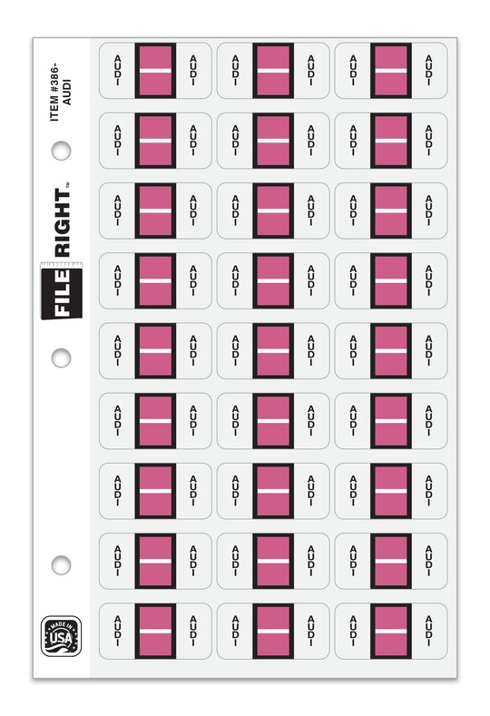 File Right Color-Code Auto-Makes - Ringbook