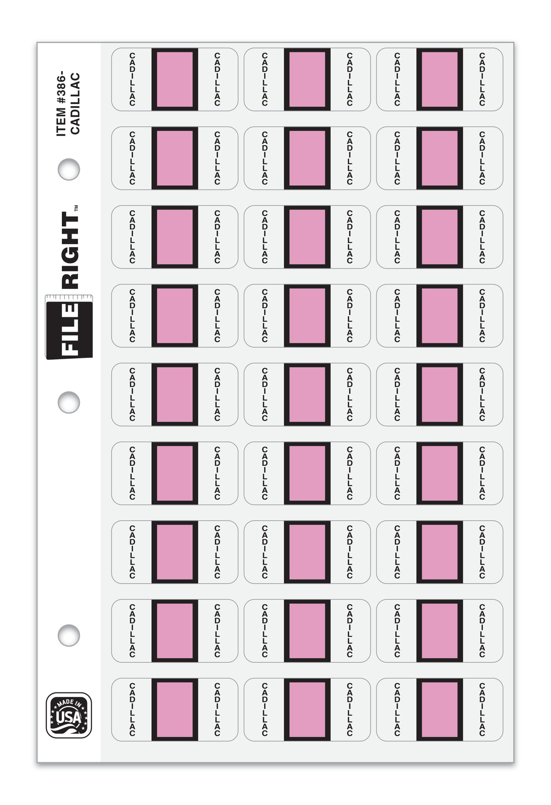 File Right Color-Code Auto-Makes - Ringbook