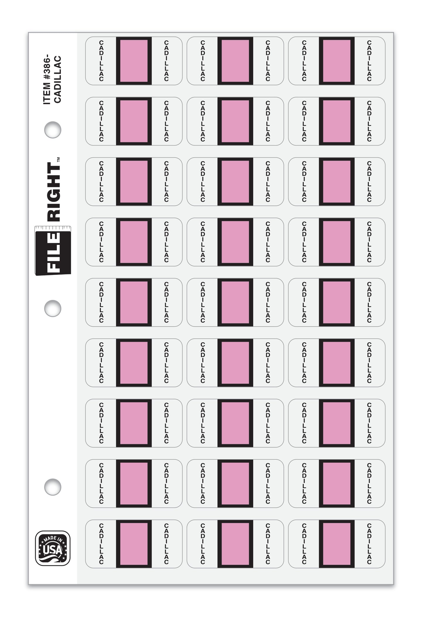 File Right Color-Code Auto-Makes - Ringbook