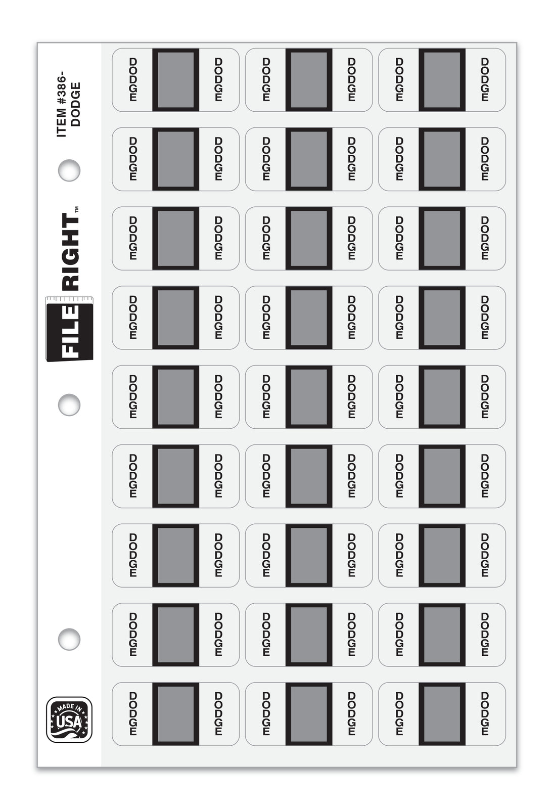 File Right Color-Code Auto-Makes - Ringbook