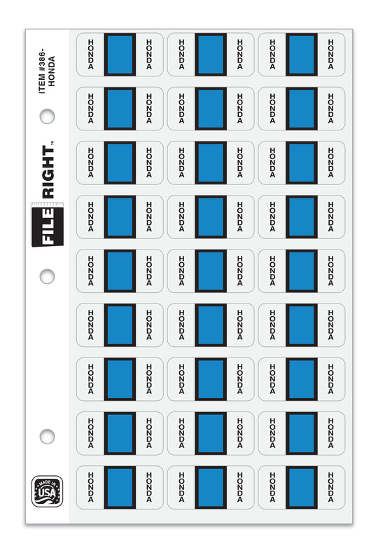 File Right Color-Code Auto-Makes - Ringbook