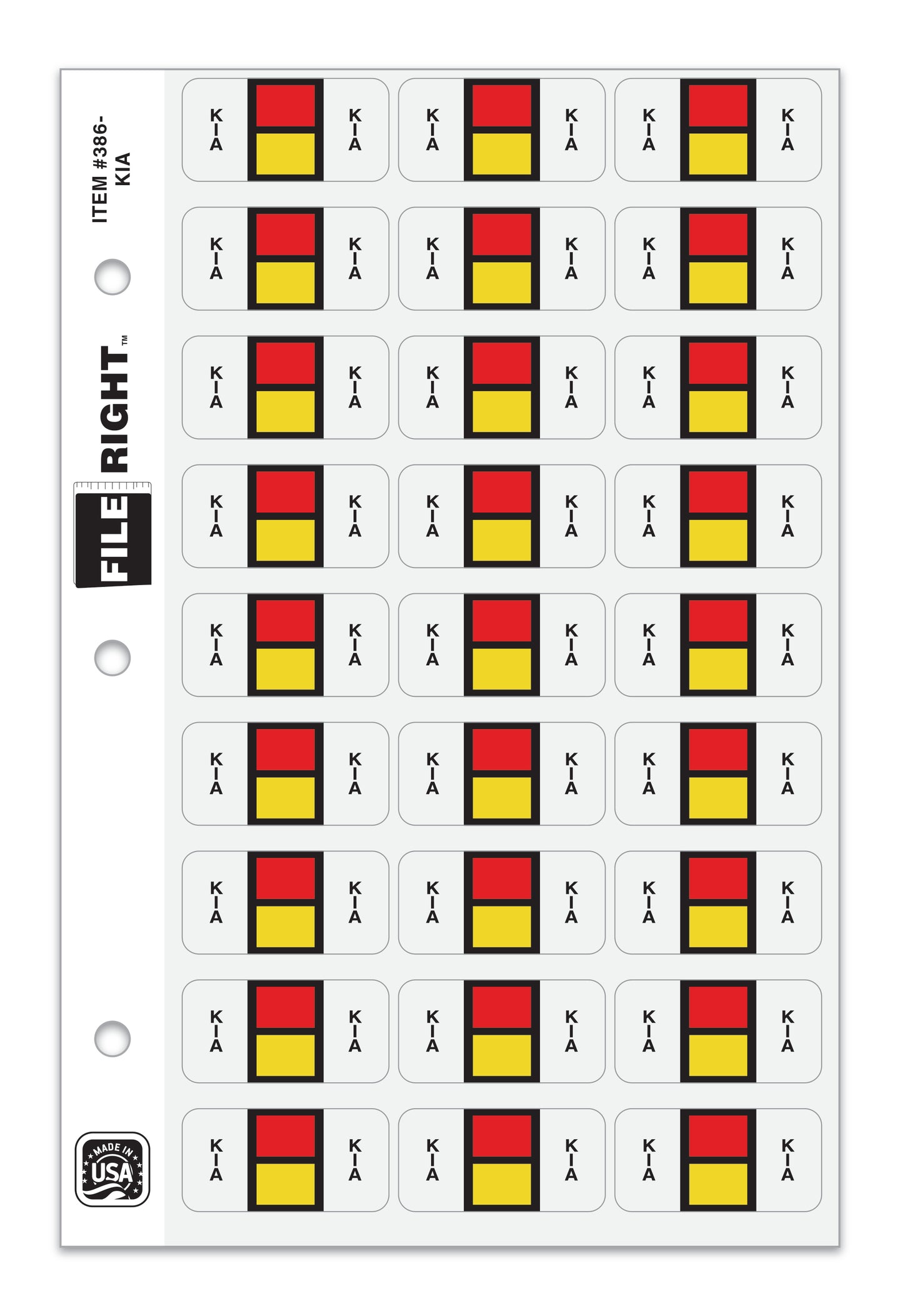 File Right Color-Code Auto-Makes - Ringbook
