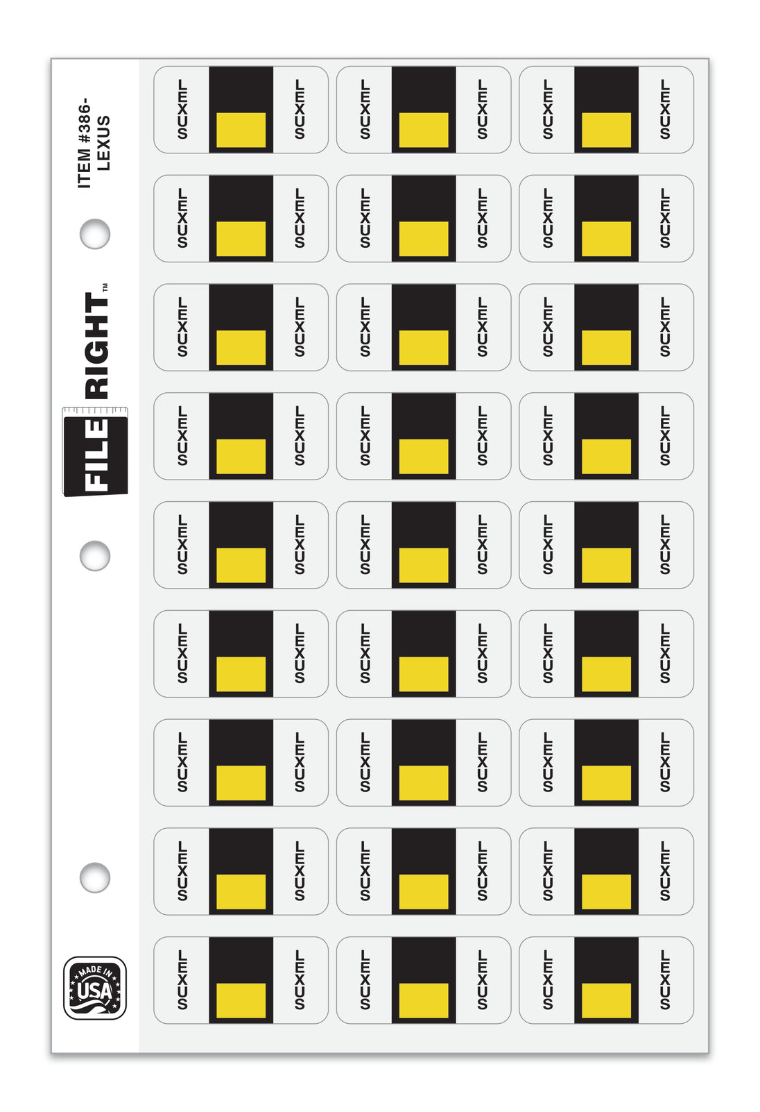 File Right Color-Code Auto-Makes - Ringbook