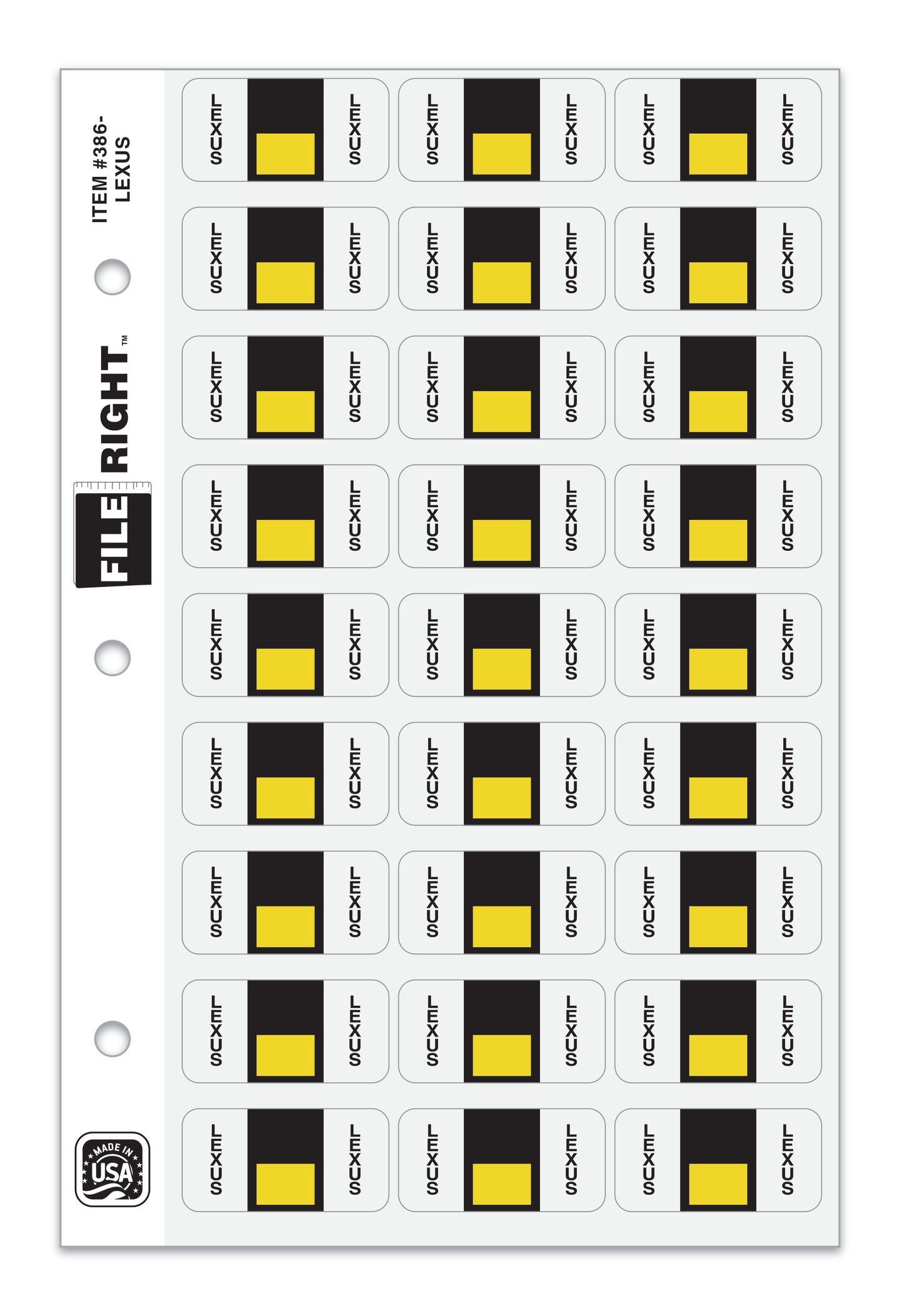 File Right Color-Code Auto-Makes - Ringbook