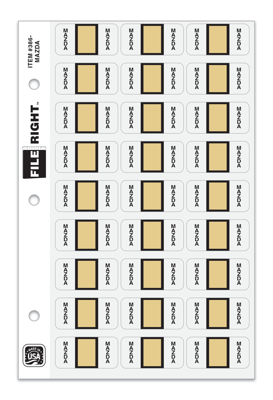 File Right Color-Code Auto-Makes - Ringbook