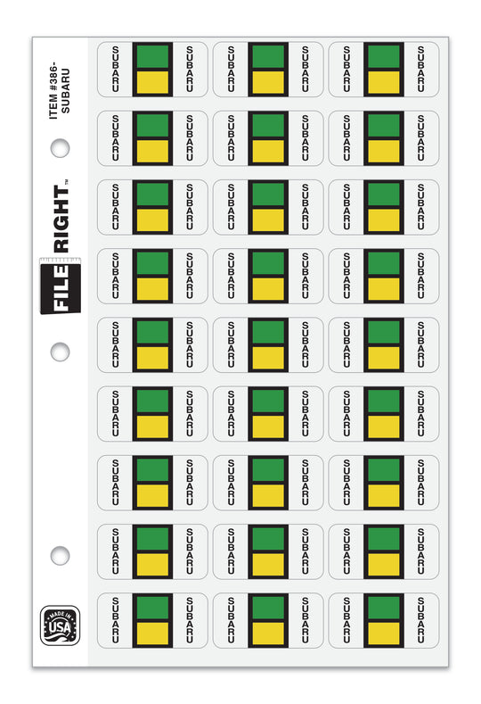 File Right Color-Code Auto-Makes - Ringbook