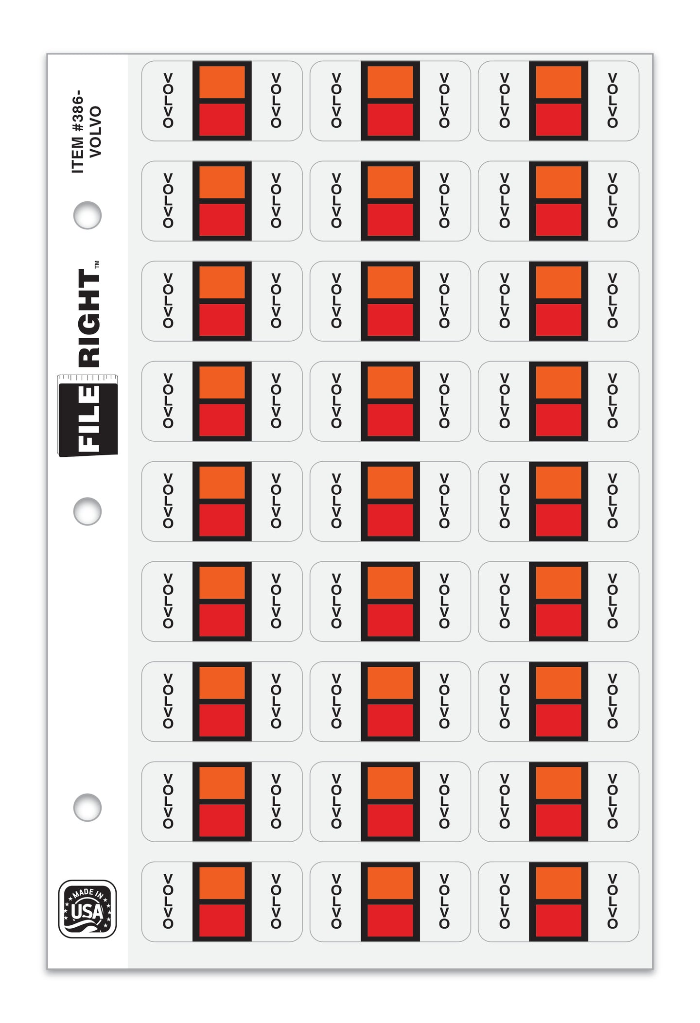 File Right Color-Code Auto-Makes - Ringbook