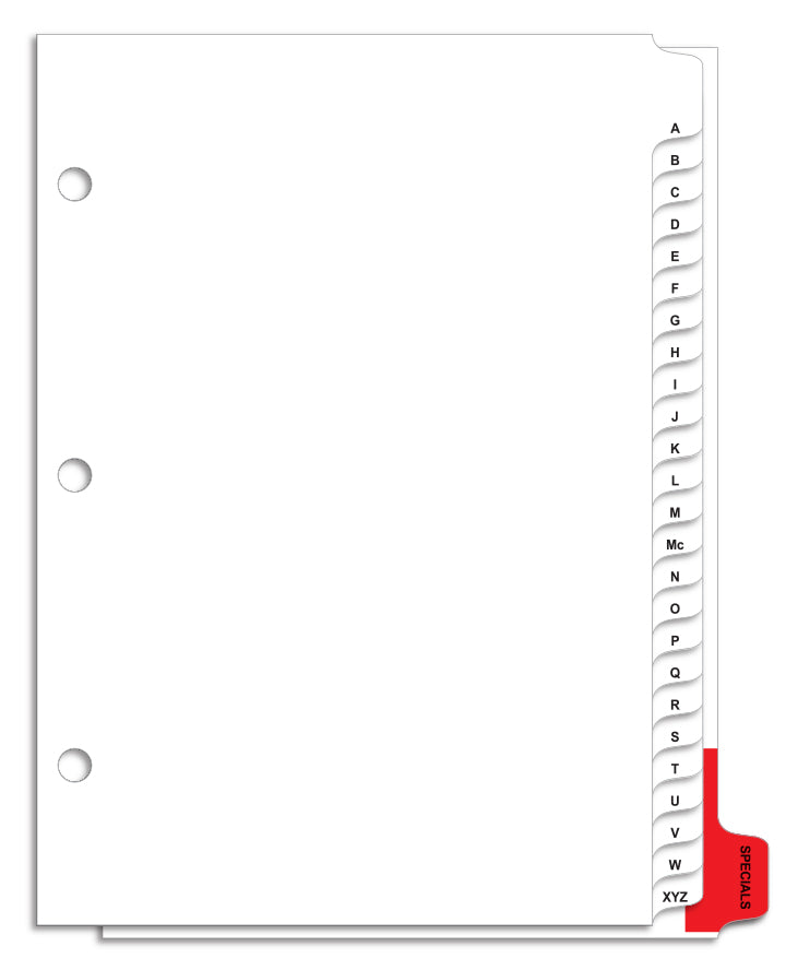 File Right Color-Code Filing Supplies - Alphabet Divider