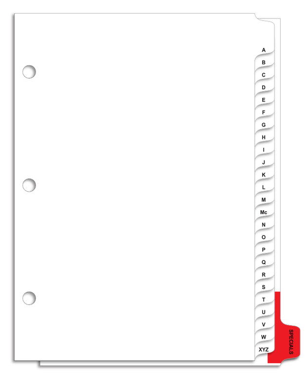 File Right Color-Code Filing Supplies - Alphabet Divider