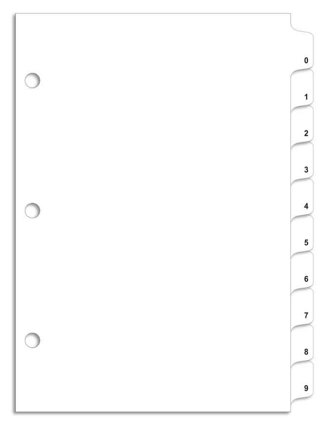 File Right Color-Code Filing Supplies - Number Divider