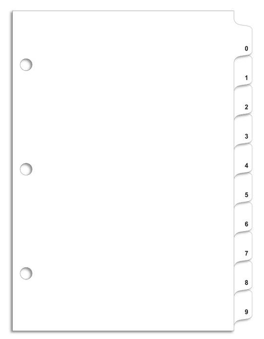 File Right Color-Code Filing Supplies - Number Divider
