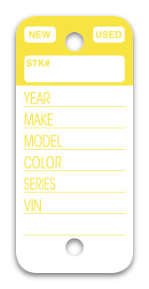 Top Stripe Key Tags