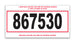 Stock Number Mini Signs - Imprinted