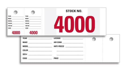Vehicle Stock Numbers