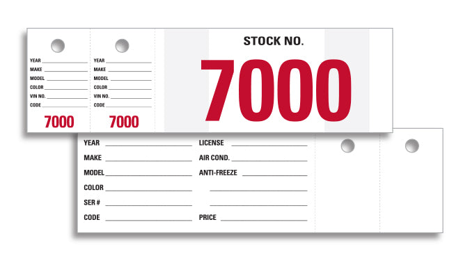 Vehicle Stock Numbers