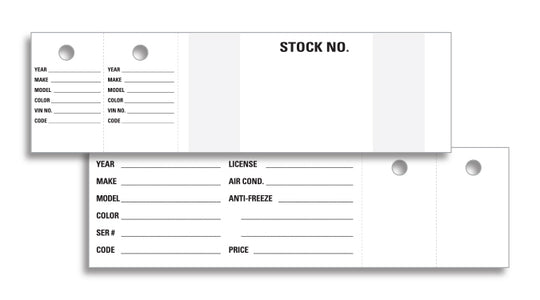 Vehicle Stock Numbers