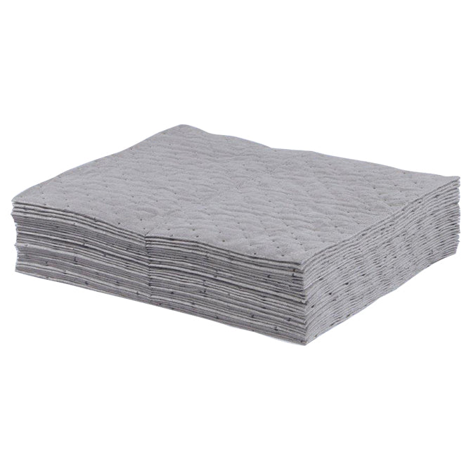 Univ Gray Meltblown Sonic Fine Fiber Pads - 15" x 18" - Qty. 100/Case