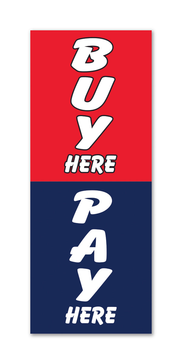 Flat Top Swooper Banner - BUY/PAY HERE LRG - Qty. 1