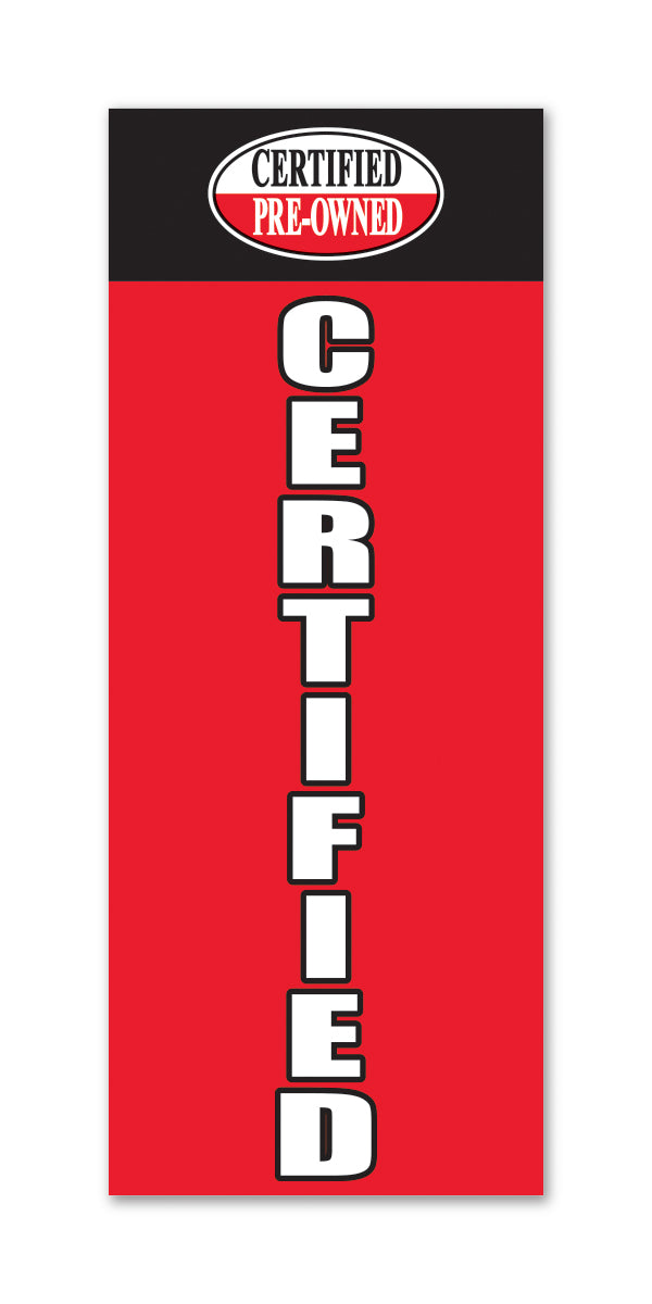 Flat Top Swooper Banner -CERTIFIED LRG - Qty. 1