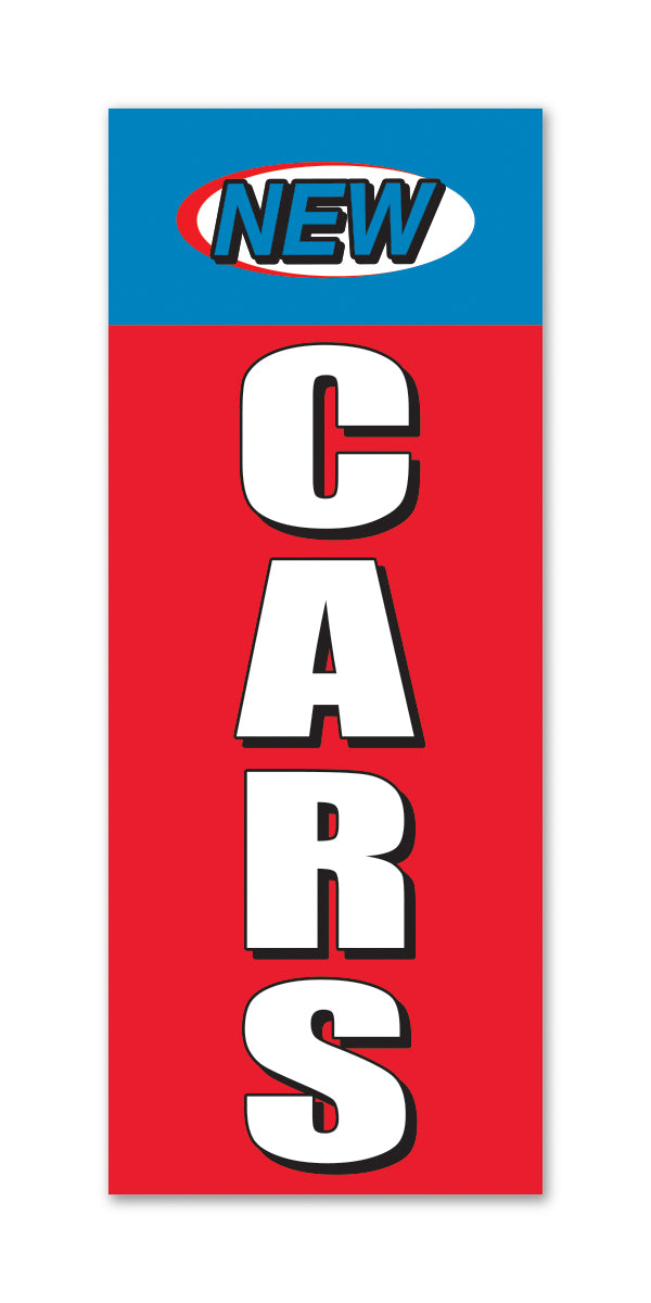 Flat Top Swooper Banner - NEW CARS LRG - Qty. 1