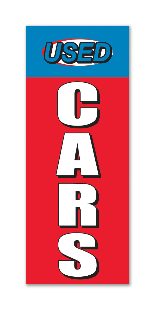 Flat Top Swooper Banner - USED CARS LRG - Qty. 1