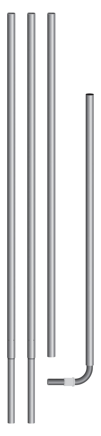 4 pc. Pole Set for Flat Top Swooper Banner LRG - Qty. 1