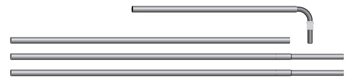4 pc. Pole set for FLAT top Swooper Banner