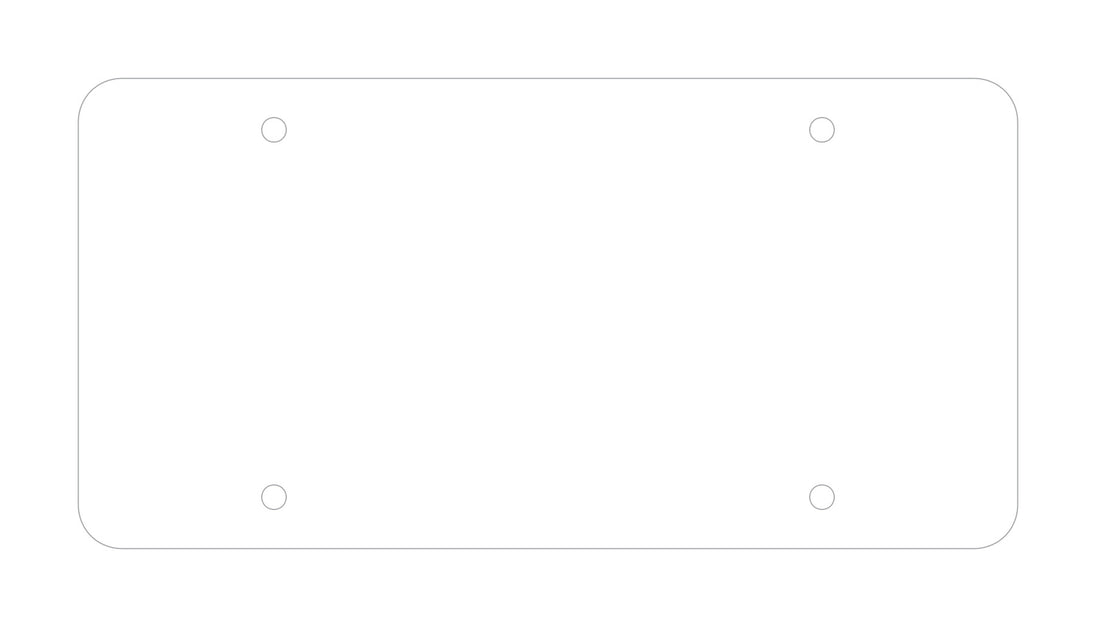 Blank Polyethylene Car Plate .023" - Qty. 100