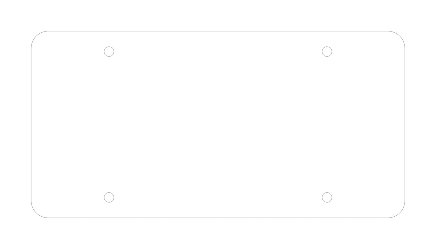 Blank Polyethylene Car Plate .023" - Qty. 100