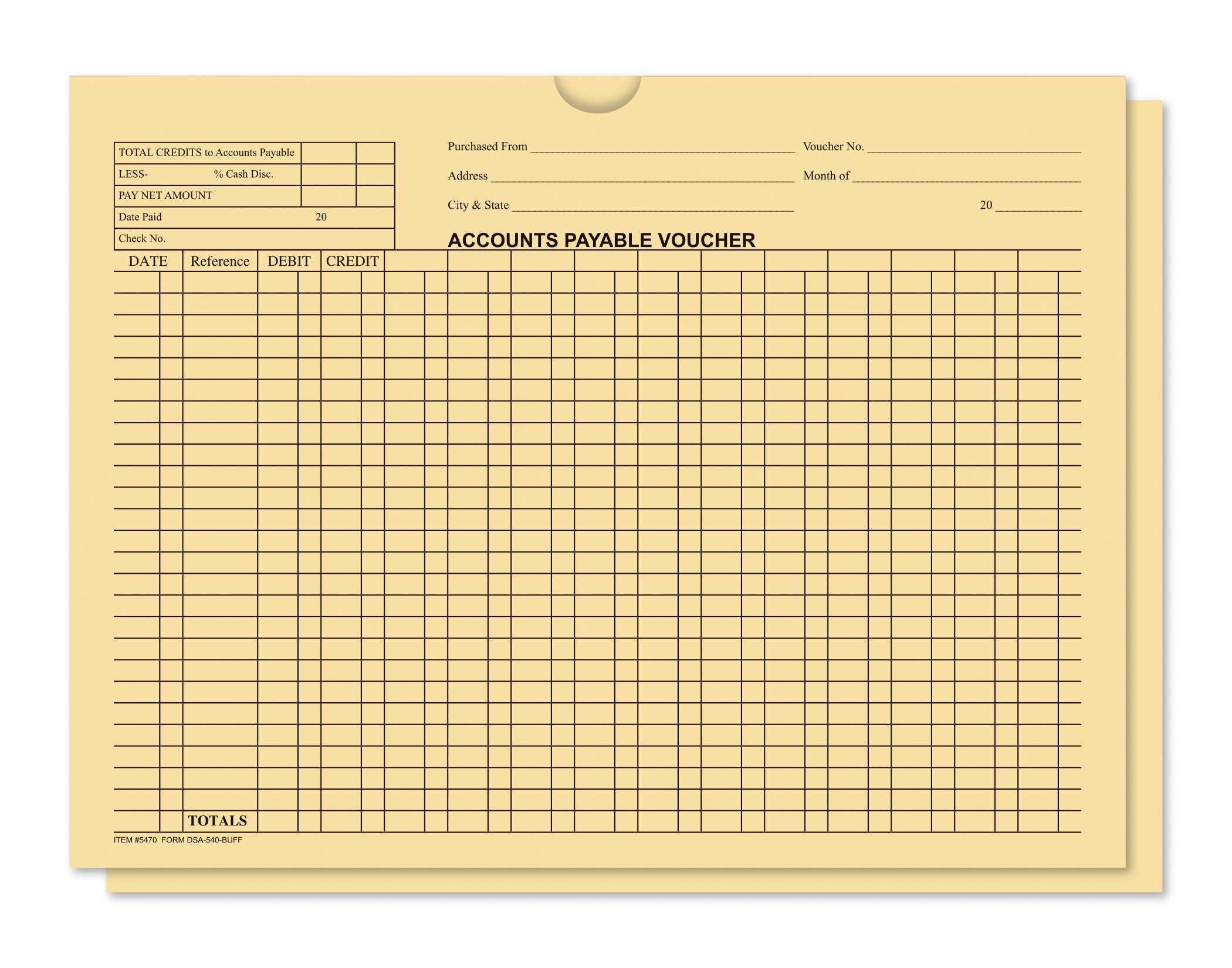 Accounts Payable Voucher Envelopes - General Accounting Style (Packs of 100)