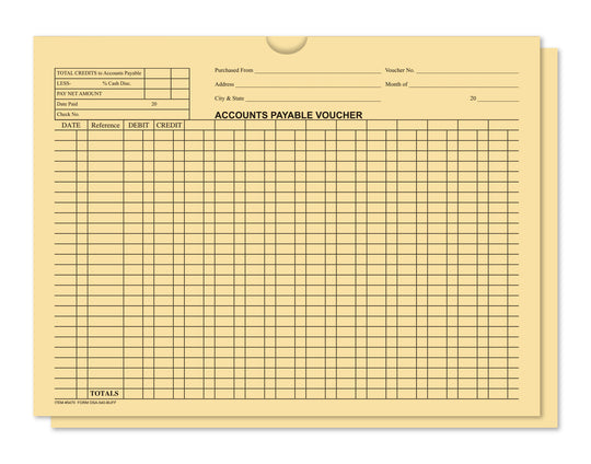 Accounts Payable Voucher Envelopes - General Accounting Style (Packs of 500)