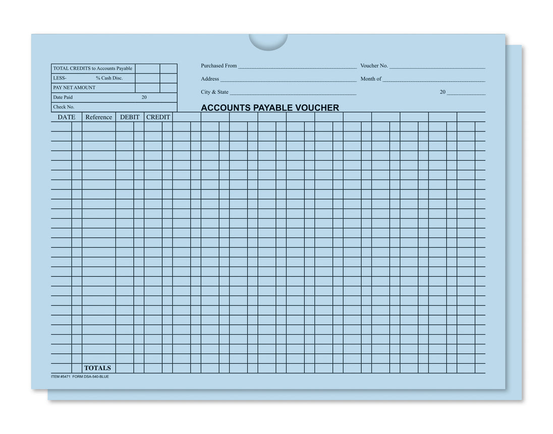 Accounts Payable Voucher Envelopes - General Accounting Style (Packs of 100)
