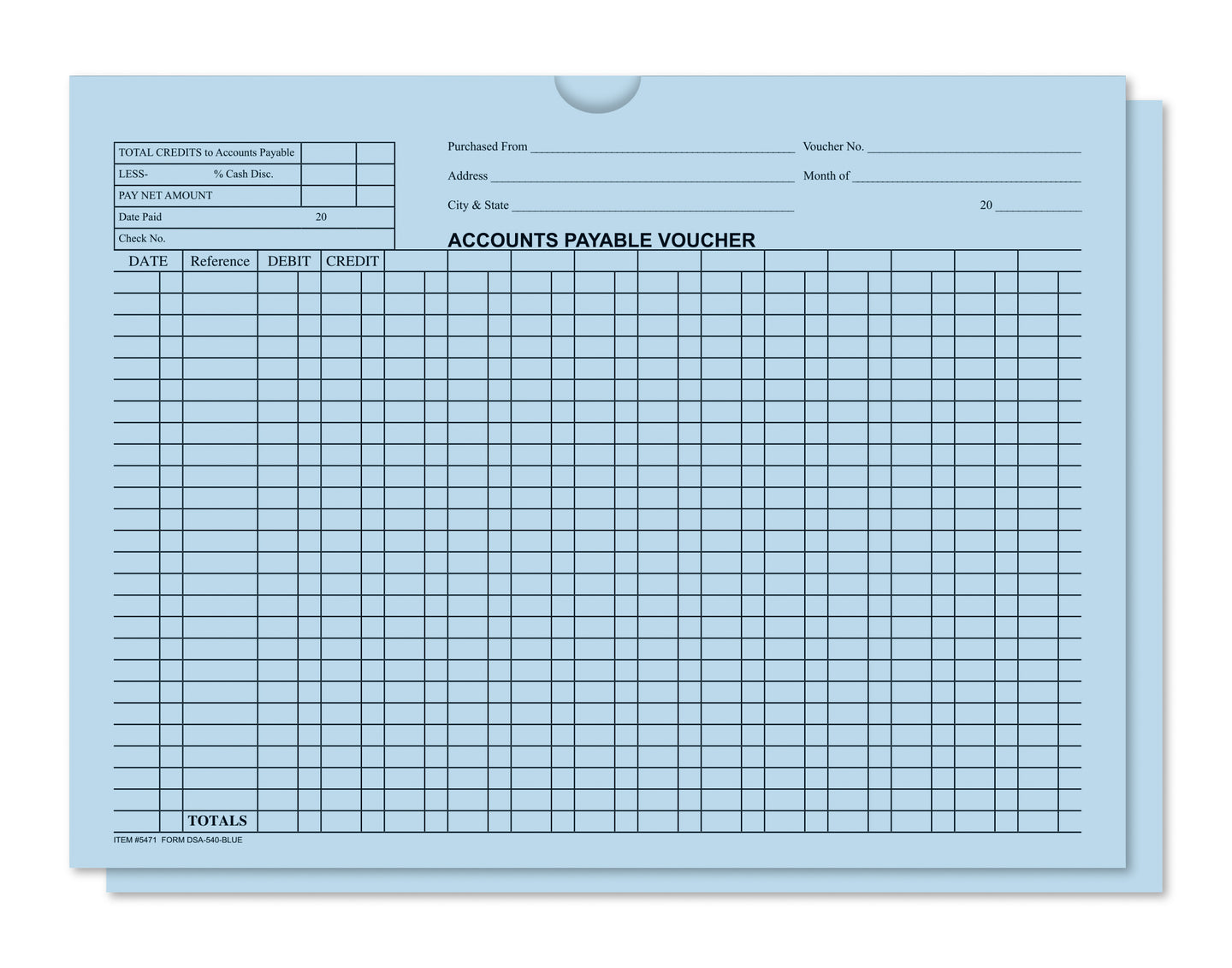 Accounts Payable Voucher Envelopes - General Accounting Style (Packs of 100)