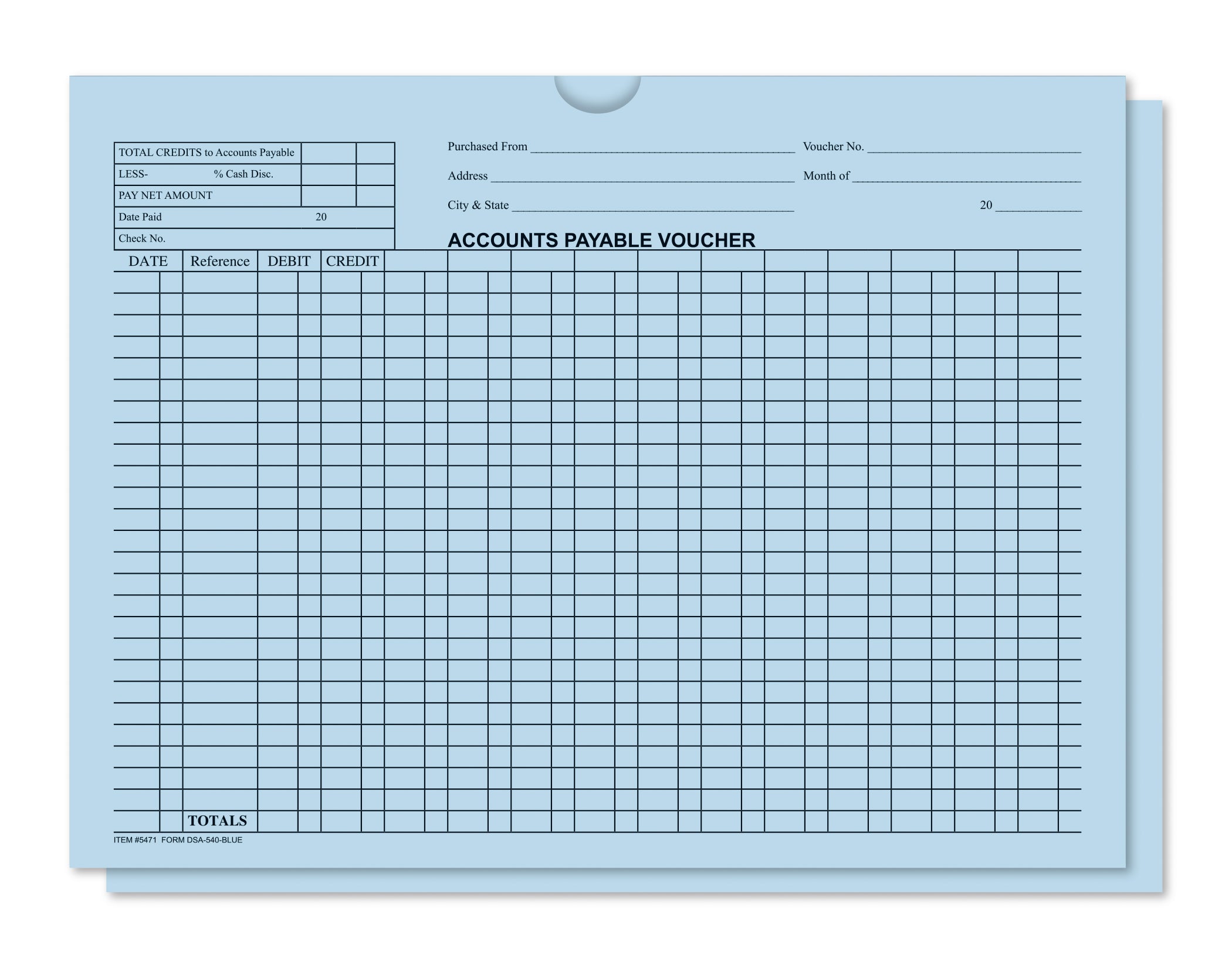 Accounts Payable Voucher Env - General Acct Style