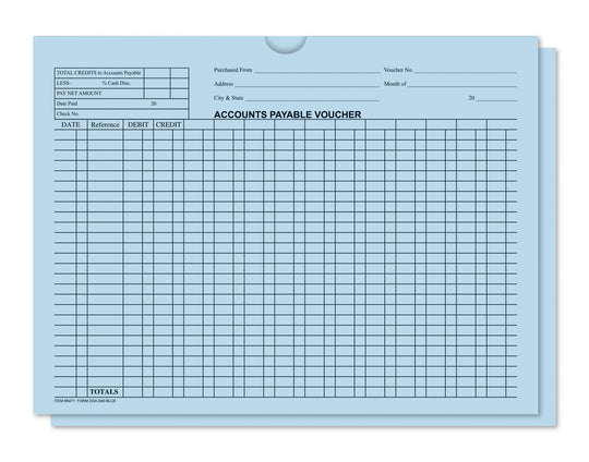 Accounts Payable Voucher Envelopes - General Accounting Style (Packs of 100)