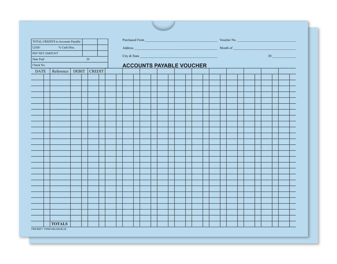 Accounts Payable Voucher Envelopes - General Accounting Style (Packs of 500)