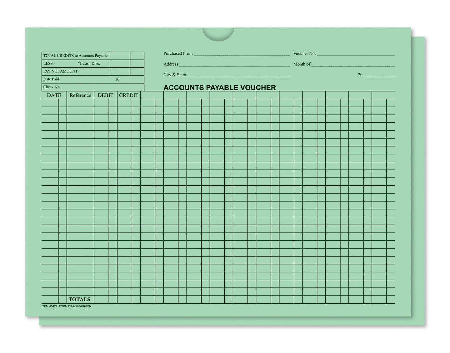 Accounts Payable Voucher Envelopes - General Accounting Style (Packs of 100)
