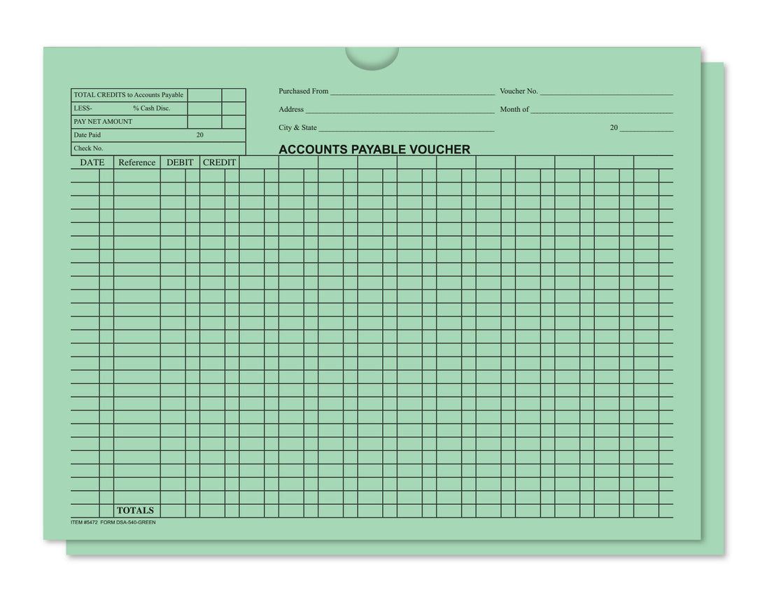 Accounts Payable Voucher Envelopes - General Accounting Style (Packs of 500)