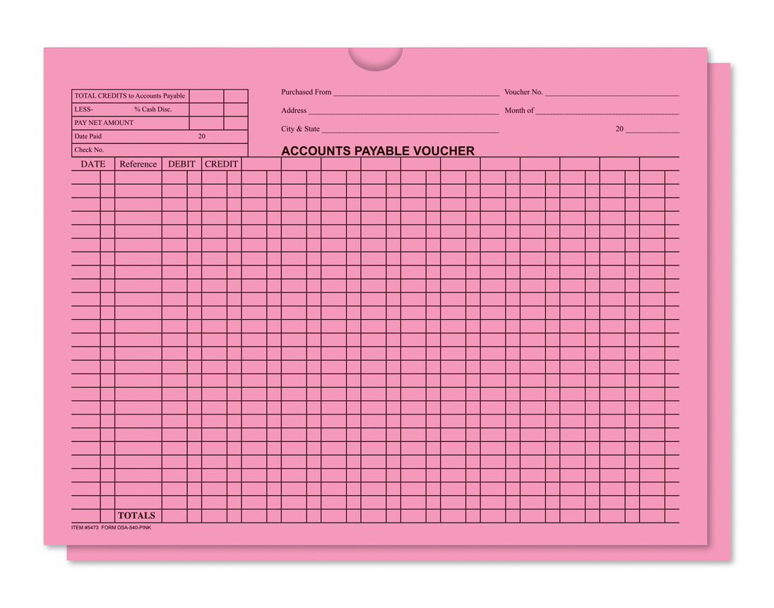 Accounts Payable Voucher Envelopes - General Accounting Style (Packs of 100)