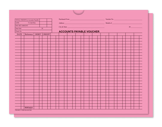 Accounts Payable Voucher Envelopes - General Accounting Style (Packs of 100)