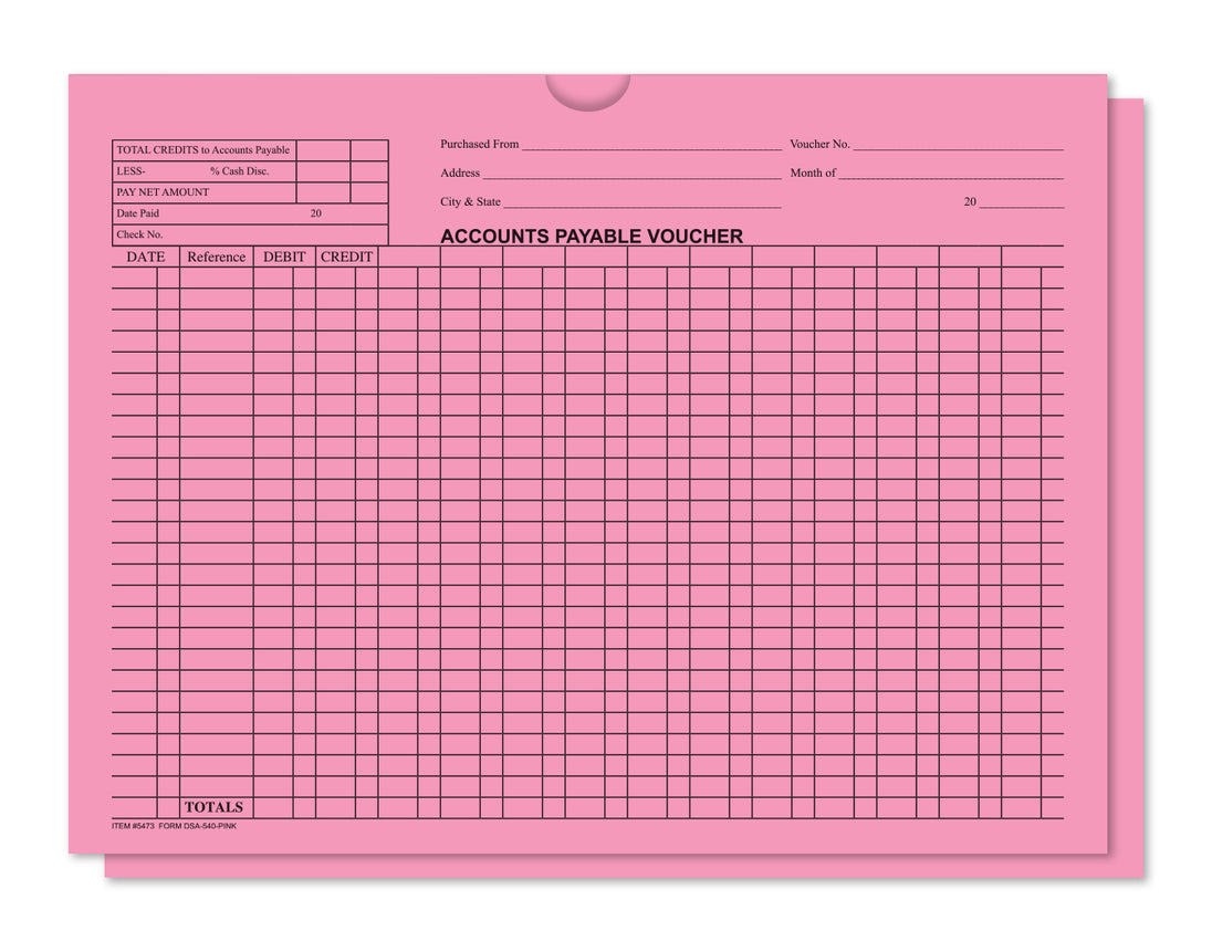 Accounts Payable Voucher Envelopes - General Accounting Style (Packs of 500)