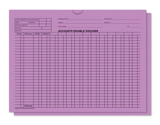 Accounts Payable Voucher Envelopes - General Accounting Style (Packs of 100)
